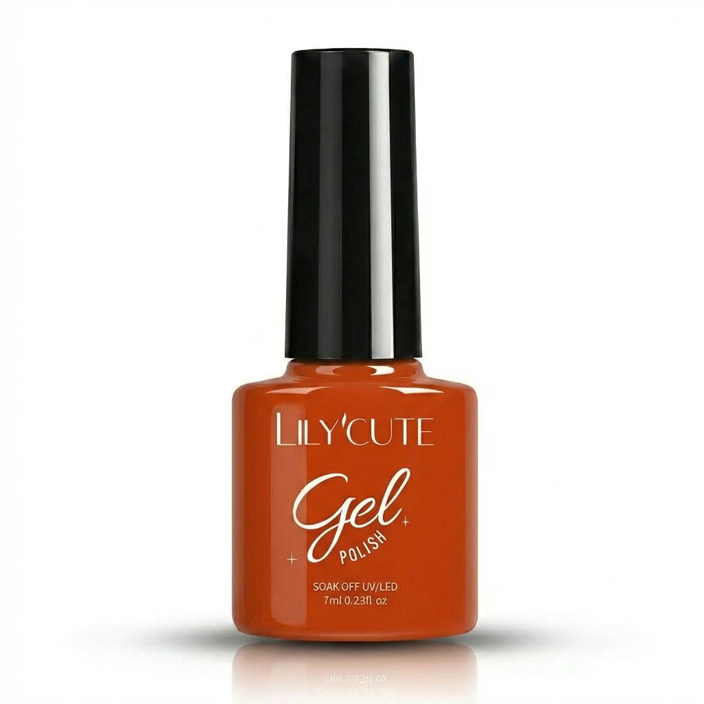 Bright Orange Red Nail Gel Polish 7ml - Main Bottle