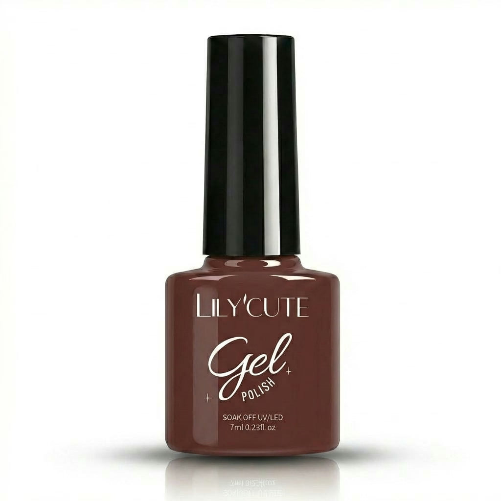 Burgundy Brown Nail Gel Polish 7ml - Main Bottle