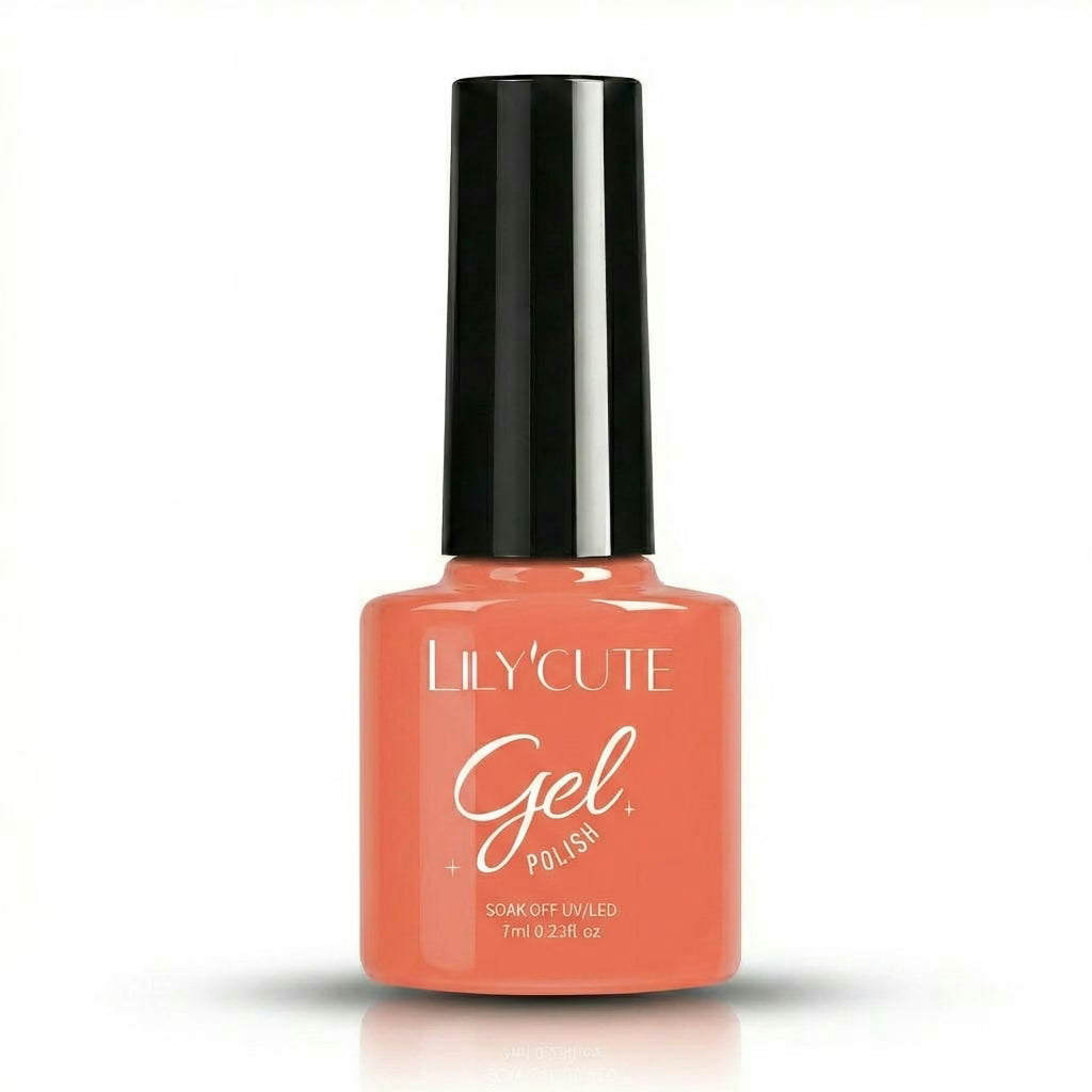 Coral Orange Nail Gel Polish 7ml - Main Bottle
