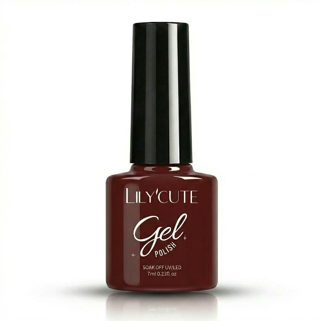 Dark Maroon Nail Gel Polish 7ml - Main Bottle