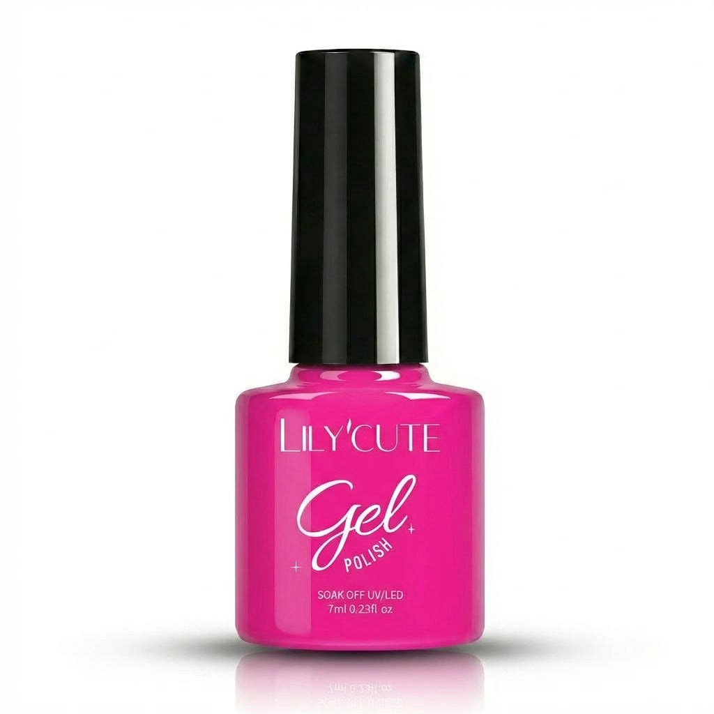 Electric Pink Nail Gel Polish 7ml - Main Bottle