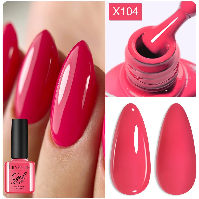 Deep Plum Nail Gel Polish 7ml (X040) UV LED - LILYCUTE