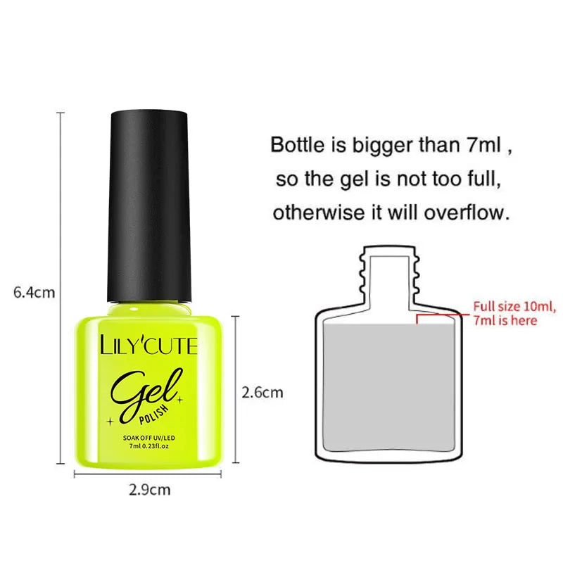 Glitzer Gel Nagellack 7ml (240866) UV LED - LILYCUTE