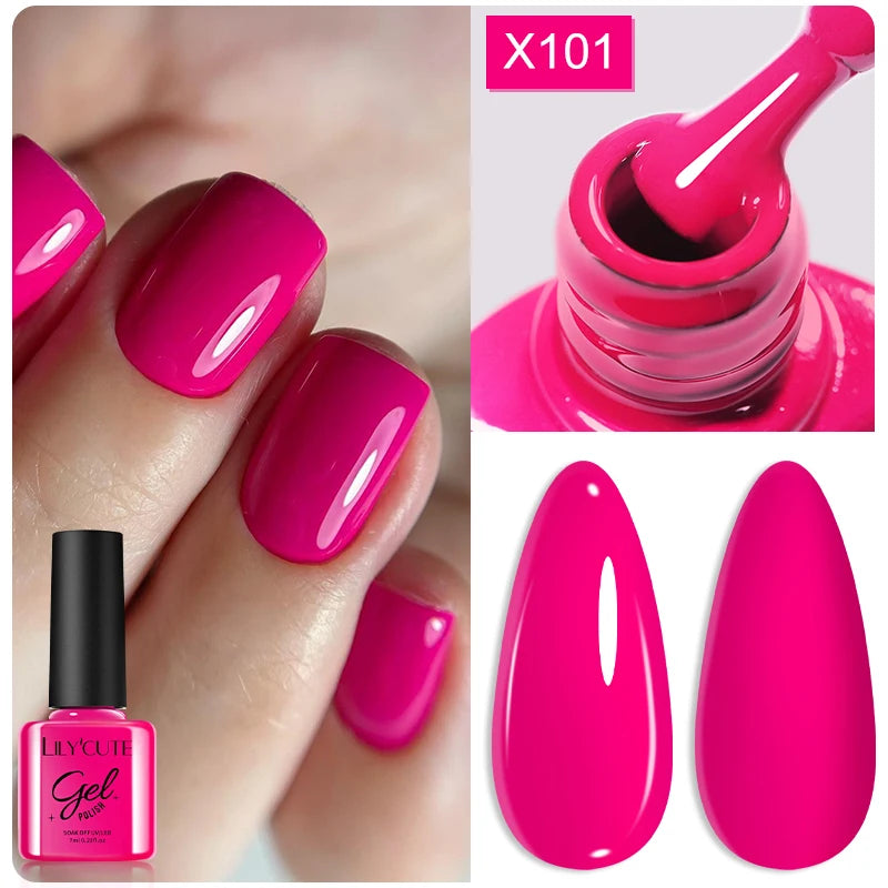 Deep Plum Nail Gel Polish 7ml (X040) UV LED - LILYCUTE