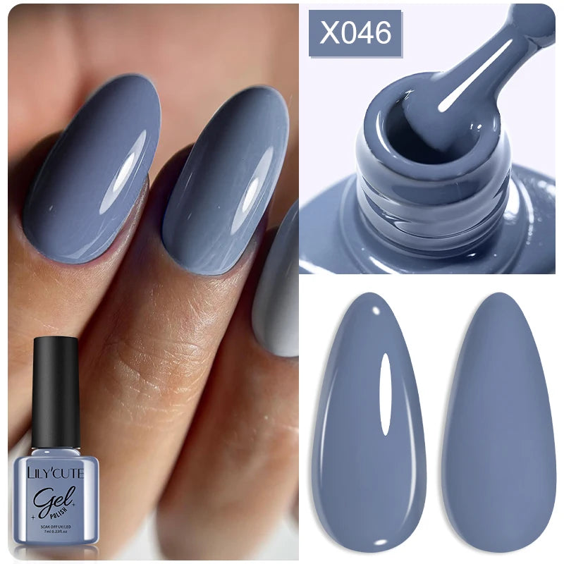 Deep Plum Nail Gel Polish 7ml (X040) UV LED - LILYCUTE