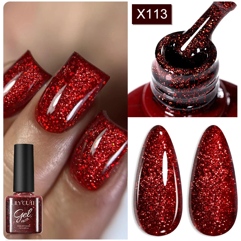 Deep Plum Nail Gel Polish 7ml (X040) UV LED - LILYCUTE