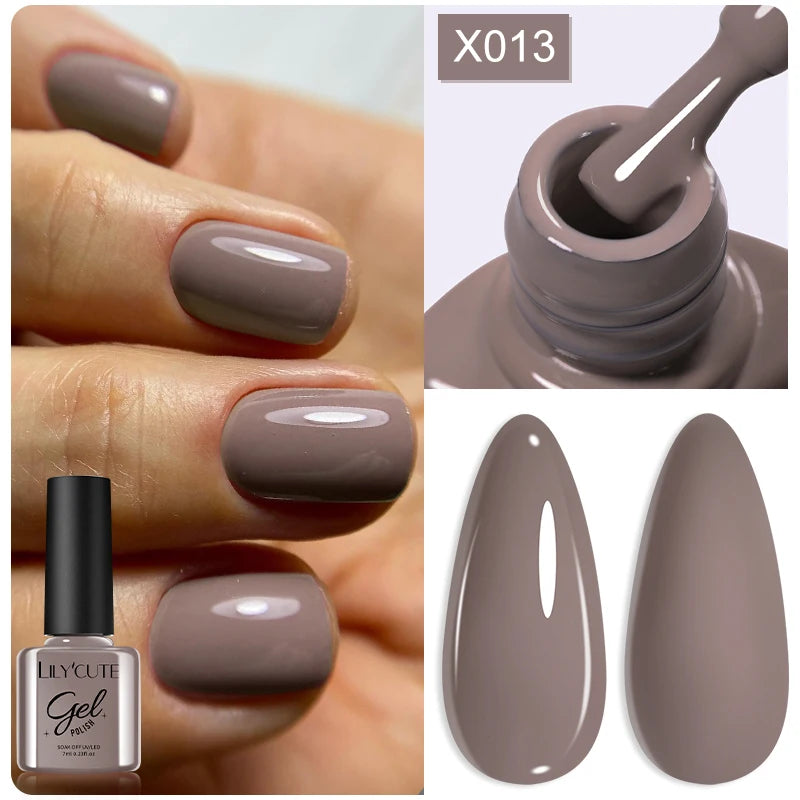 Deep Plum Nail Gel Polish 7ml (X040) UV LED - LILYCUTE