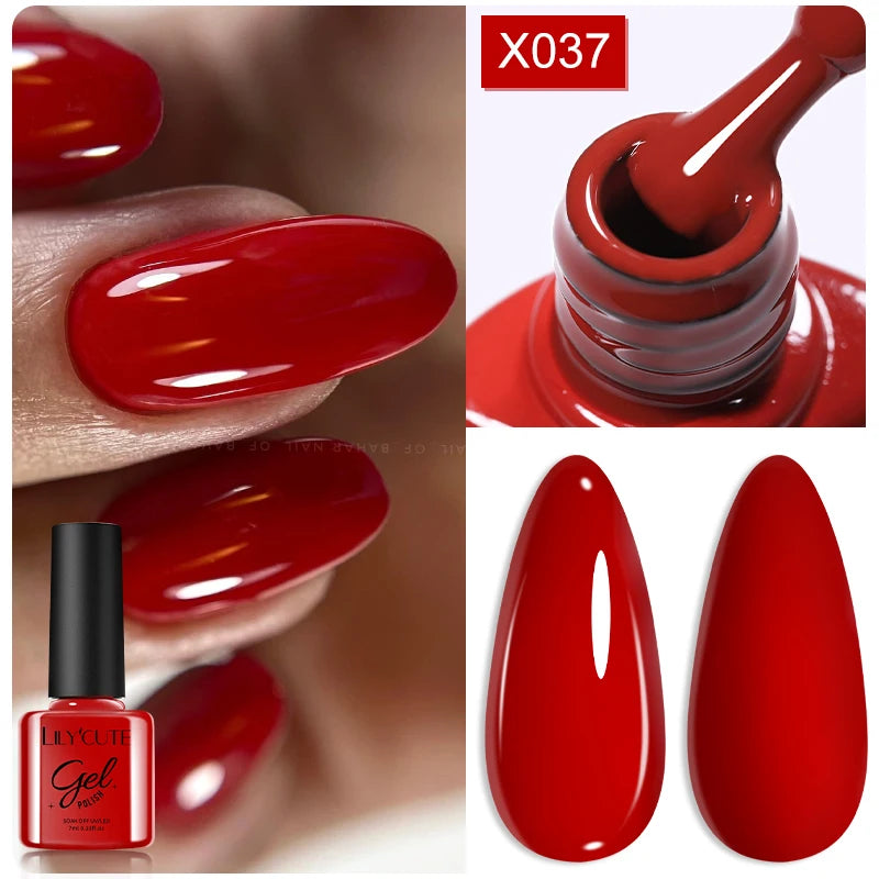 Deep Plum Nail Gel Polish 7ml (X040) UV LED - LILYCUTE