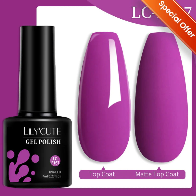 Deep Plum Nail Gel Polish 7ml (X040) UV LED - LILYCUTE