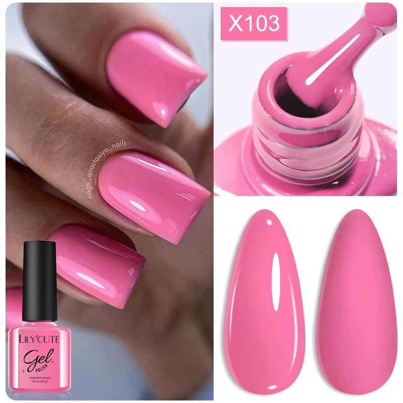 Deep Plum Nail Gel Polish 7ml (X040) UV LED - LILYCUTE