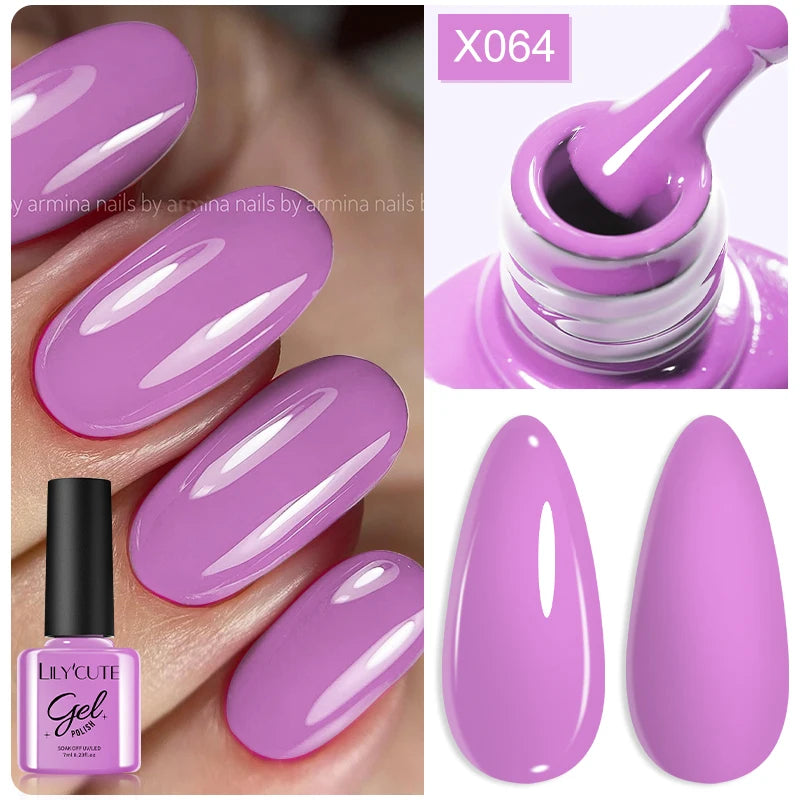 Deep Plum Nail Gel Polish 7ml (X040) UV LED - LILYCUTE