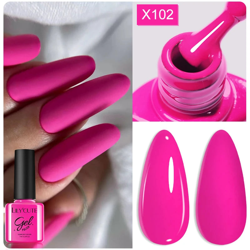 Deep Plum Nail Gel Polish 7ml (X040) UV LED - LILYCUTE
