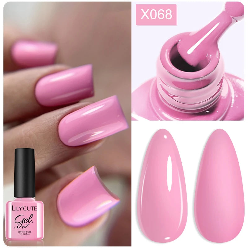 Deep Plum Nail Gel Polish 7ml (X040) UV LED - LILYCUTE