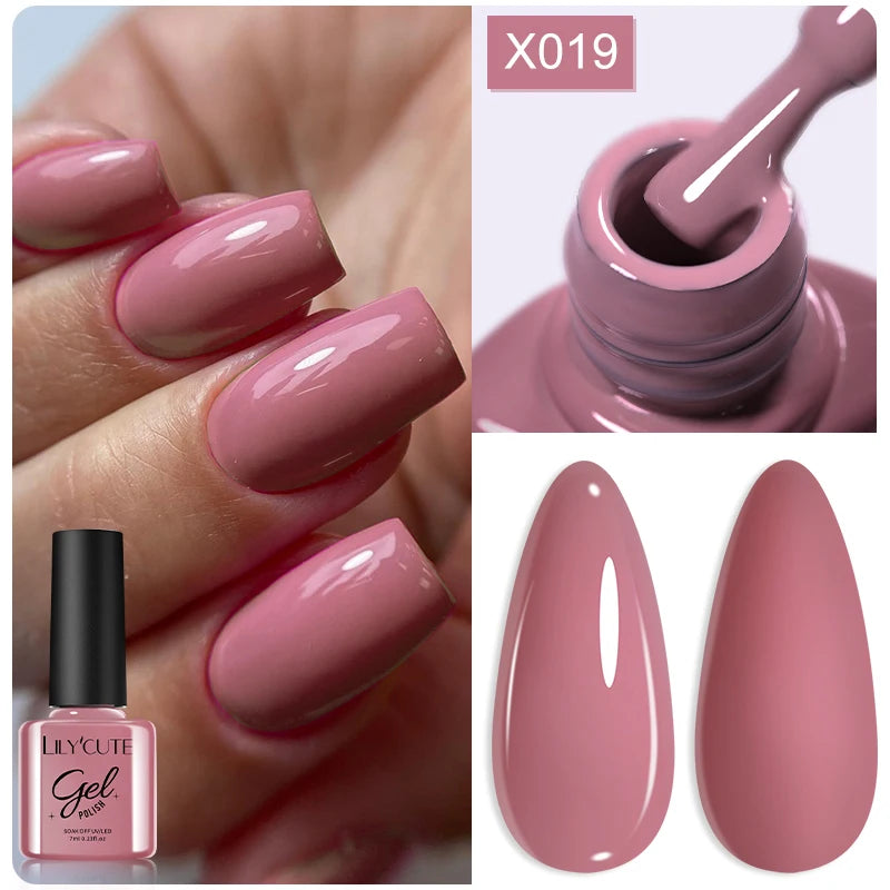 Deep Plum Nail Gel Polish 7ml (X040) UV LED - LILYCUTE