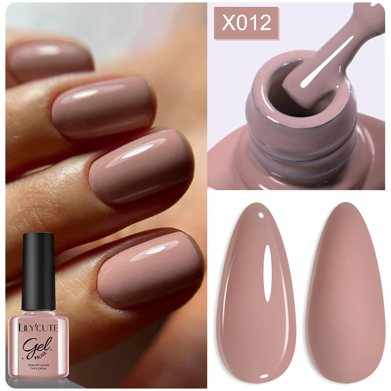 Deep Plum Nail Gel Polish 7ml (X040) UV LED - LILYCUTE