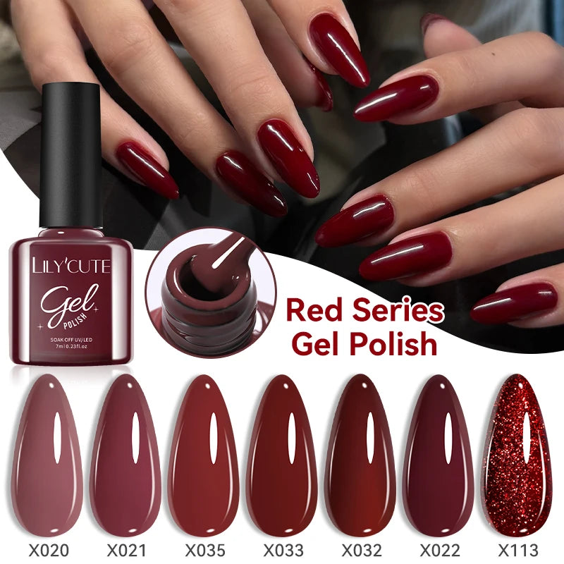 Deep Plum Nail Gel Polish 7ml (X040) UV LED - LILYCUTE