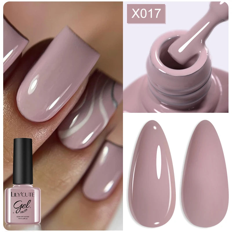 Deep Plum Nail Gel Polish 7ml (X040) UV LED - LILYCUTE