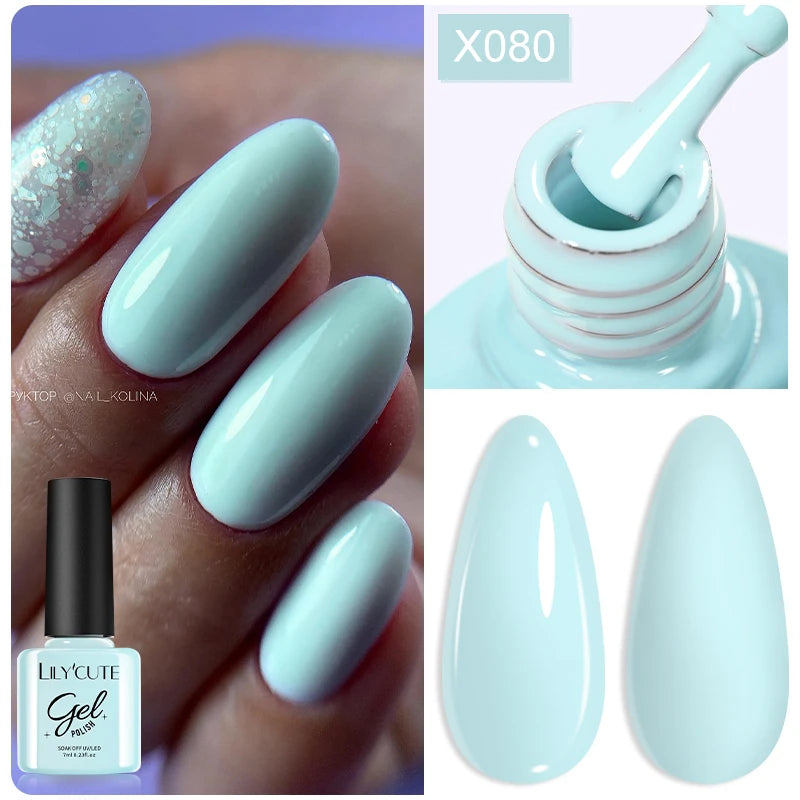 Deep Plum Nail Gel Polish 7ml (X040) UV LED - LILYCUTE