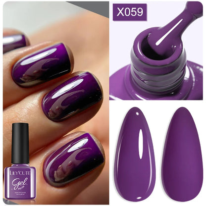 Deep Plum Nail Gel Polish 7ml (X040) UV LED - LILYCUTE