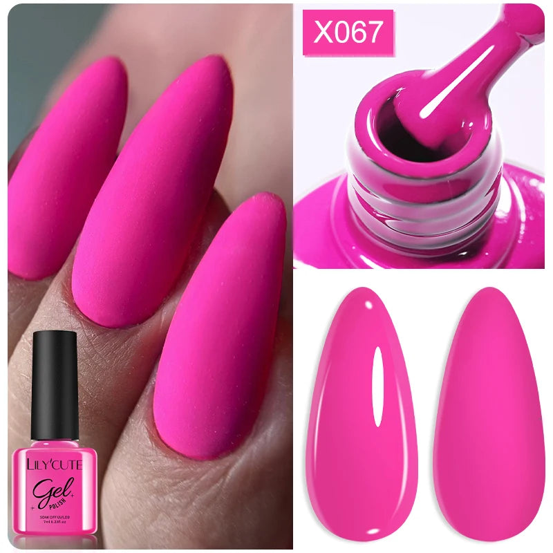 Deep Plum Nail Gel Polish 7ml (X040) UV LED - LILYCUTE