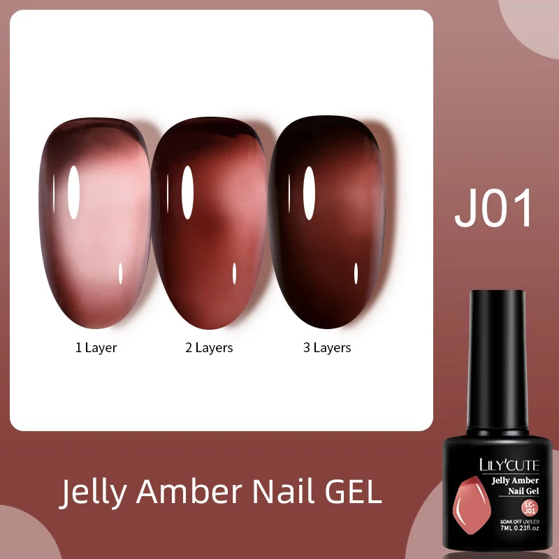 Deep Plum Nail Gel Polish 7ml (X040) UV LED - LILYCUTE