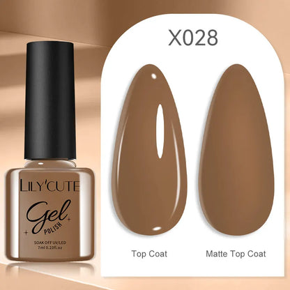 Deep Plum Nail Gel Polish 7ml (X040) UV LED - LILYCUTE