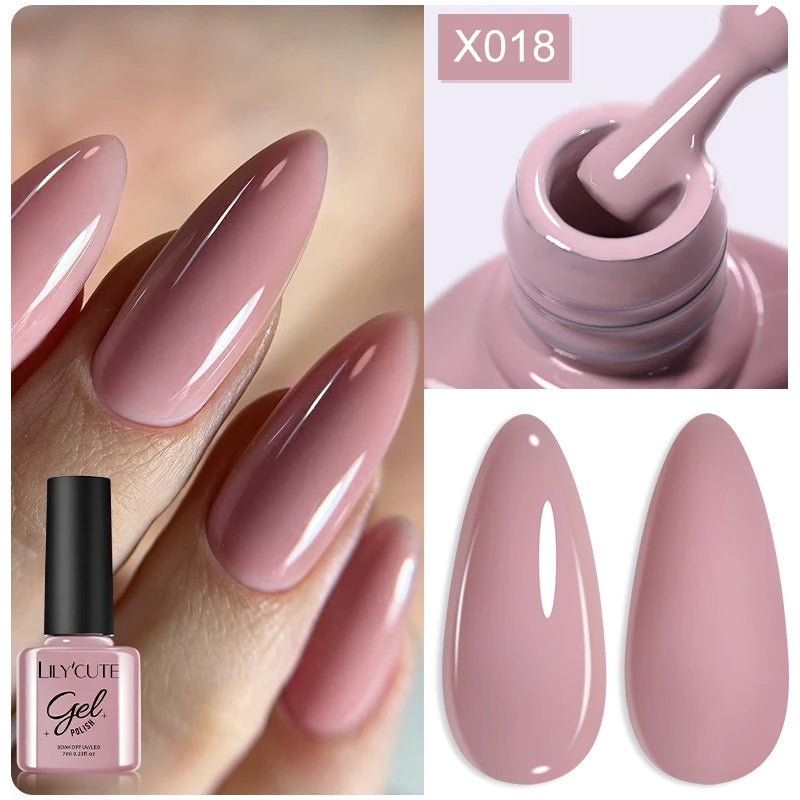 Deep Plum Nail Gel Polish 7ml (X040) UV LED - LILYCUTE