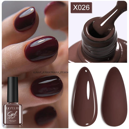Deep Plum Nail Gel Polish 7ml (X040) UV LED - LILYCUTE