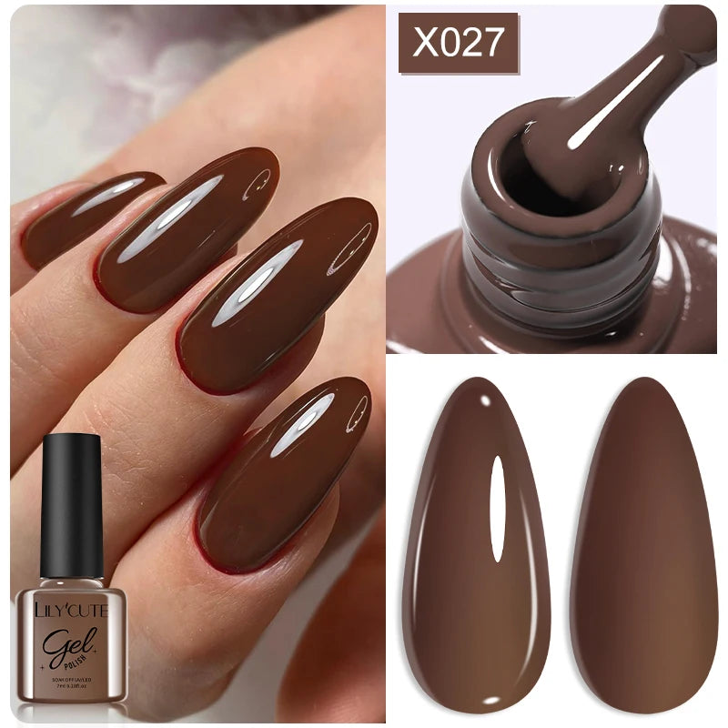 Deep Plum Nail Gel Polish 7ml (X040) UV LED - LILYCUTE