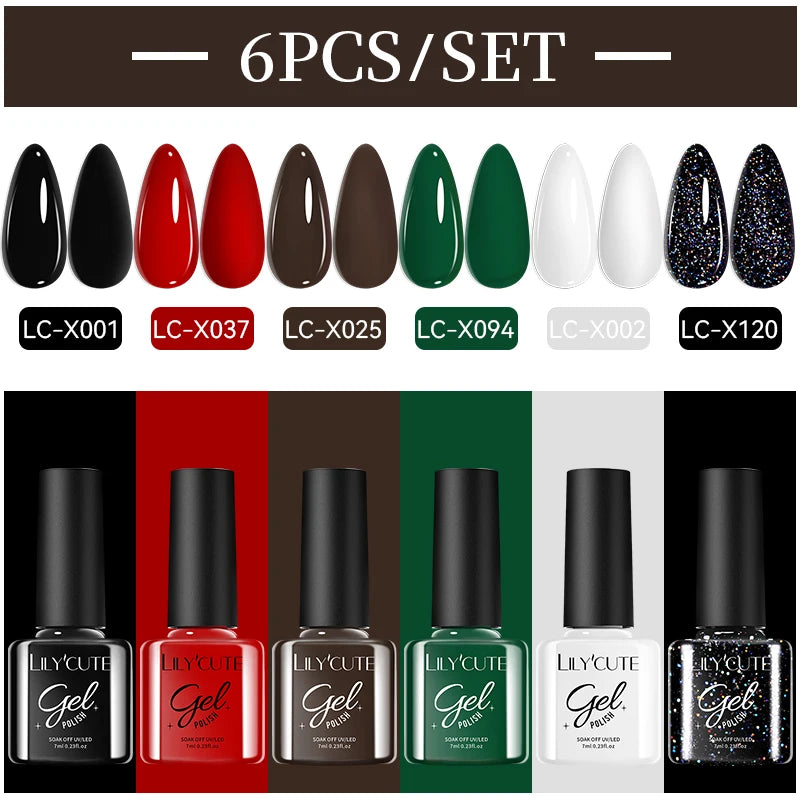 Glitzer Gel Nagellack 7ml (240866) UV LED - LILYCUTE