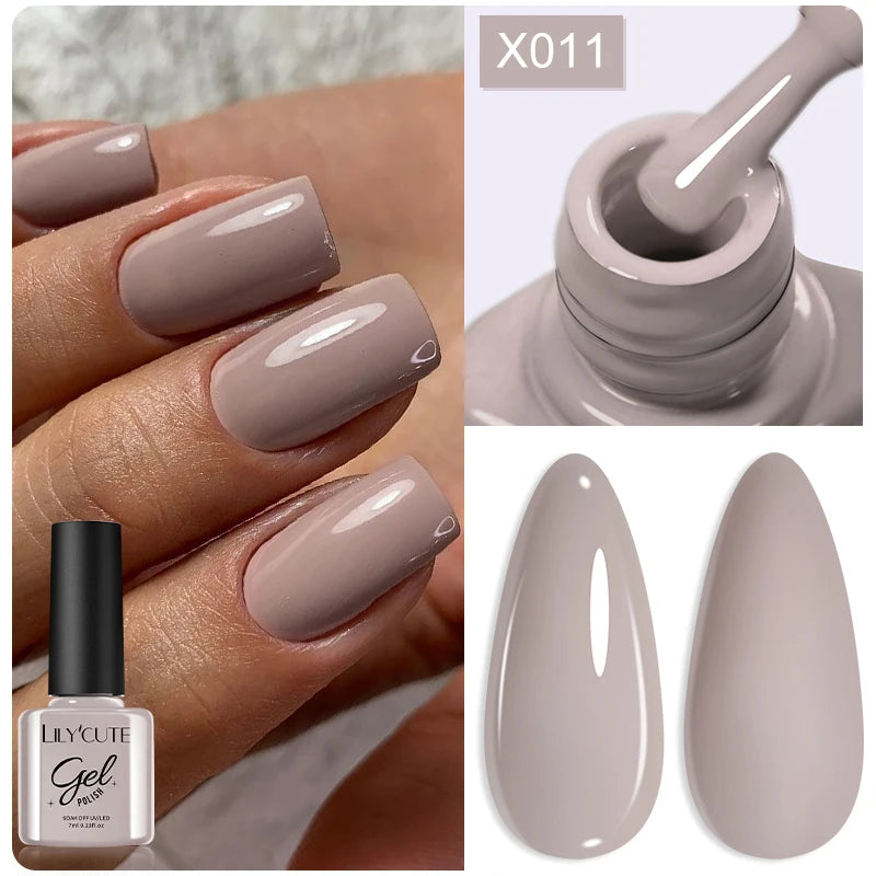 Deep Plum Nail Gel Polish 7ml (X040) UV LED - LILYCUTE