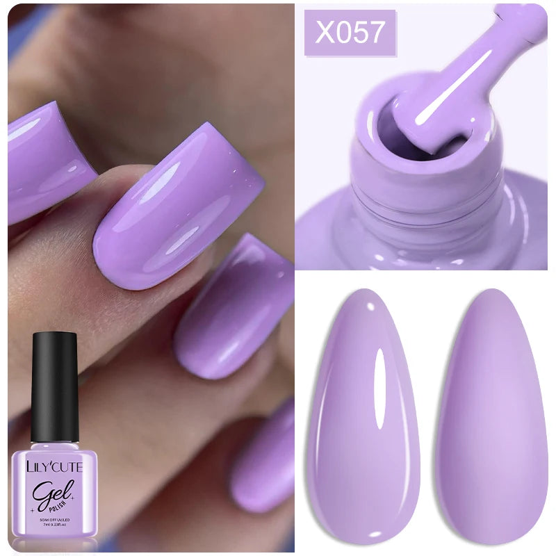 Deep Plum Nail Gel Polish 7ml (X040) UV LED - LILYCUTE