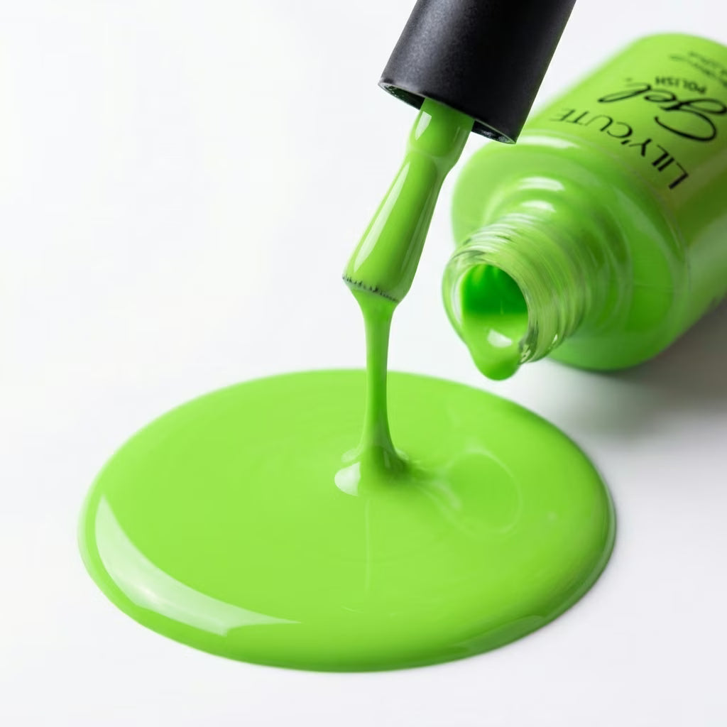LILYCUTE Bright Lime Nail Gel Polish 7ml (X090) UV LED - LILYCUTE - Brush Drip