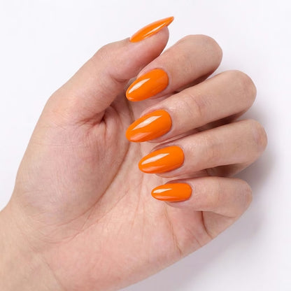 LILYCUTE Bright Orange Nail Gel Polish 7ml (X100) UV LED - LILYCUTE - Hand Swatch