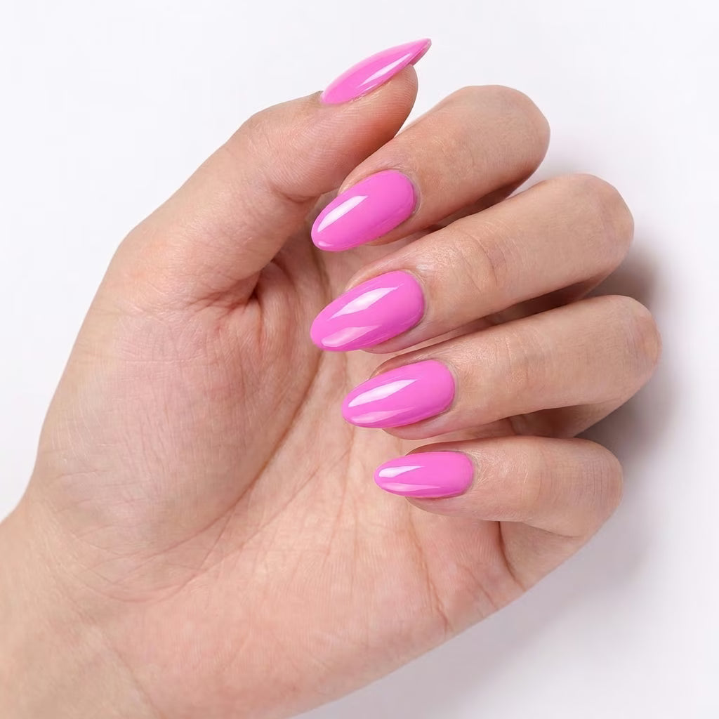 LILYCUTE Bright Pink Nail Gel Polish 7ml (X066) UV LED - LILYCUTE - Hand Swatch