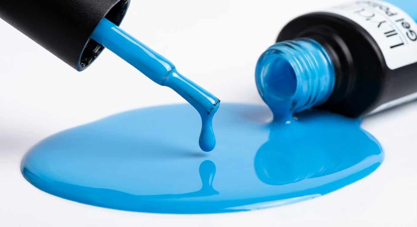 LILYCUTE Bright Sky Blue Nail Gel Polish 7ml (X082) UV LED - LILYCUTE - Brush Drip