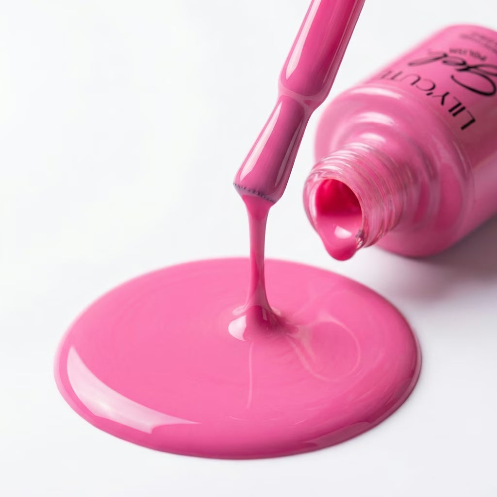 LILYCUTE Bubblegum Pink Nail Gel Polish 7ml (X103) UV LED - LILYCUTE - Brush Drip