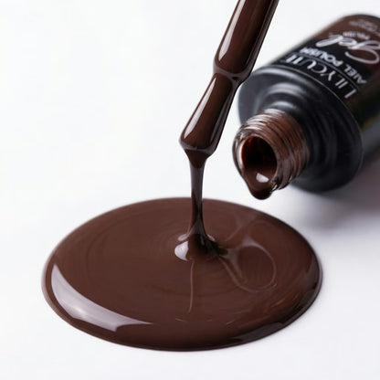 LILYCUTE Coffee Nail Gel Polish 7ml (X026) UV LED - LILYCUTE - Brush Drip