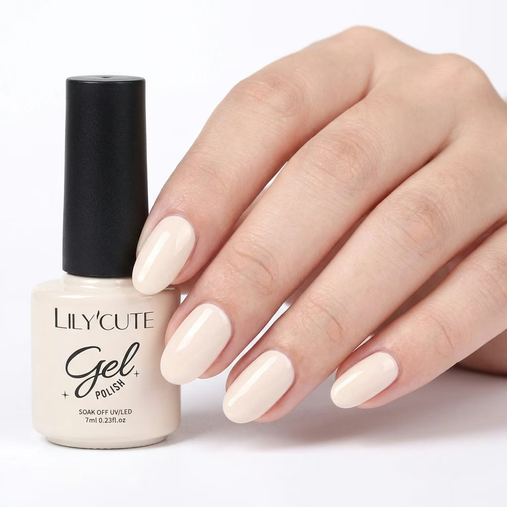LILYCUTE Cream Blush Nail Gel Polish 7ml (X008) UV LED - LILYCUTE - Hand Swatch