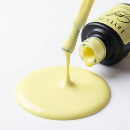 LILYCUTE Cream Yellow Nail Gel Polish 7ml (X077) UV LED - LILYCUTE - Brush Drip