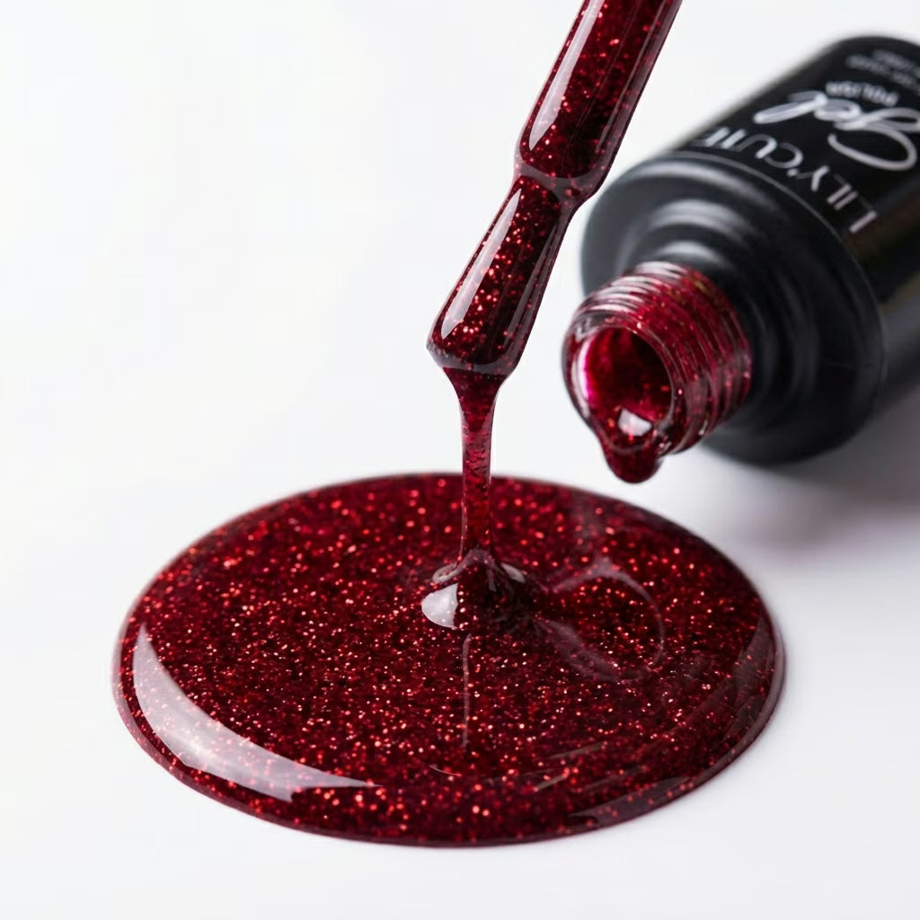LILYCUTE Crimson Nail Gel Polish 7ml (X113) UV LED - LILYCUTE - Brush Drip