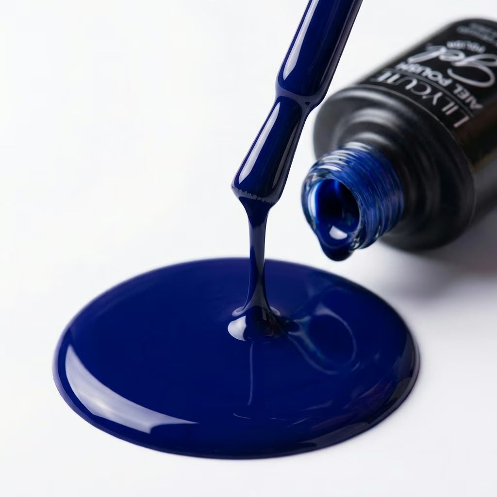 LILYCUTE Deep Navy Nail Gel Polish 7ml (X045) UV LED - LILYCUTE - Brush Drip