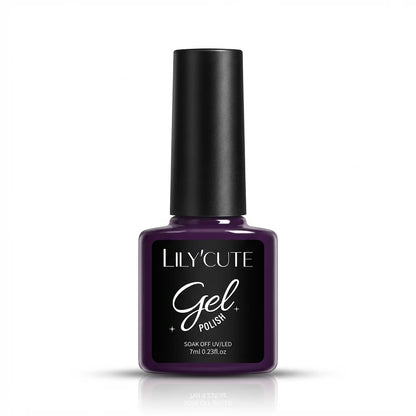 LILYCUTE Deep Plum Nail Gel Polish 7ml (X040) UV LED - LILYCUTE - Bottle