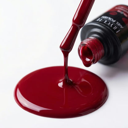 LILYCUTE Deep Red Nail Gel Polish 7ml (X036) UV LED - LILYCUTE - Brush Drip