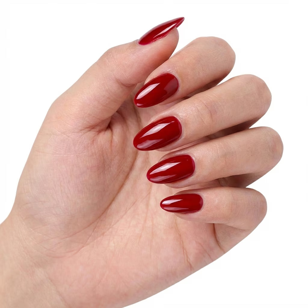 LILYCUTE Deep Red Nail Gel Polish 7ml (X036) UV LED - LILYCUTE - Hand Swatch