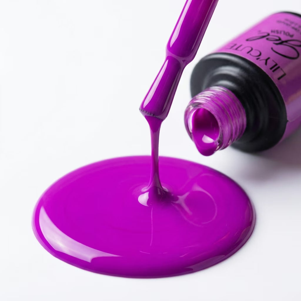 LILYCUTE Electric Purple Nail Gel Polish 7ml (X061) UV LED - LILYCUTE - Brush Drip