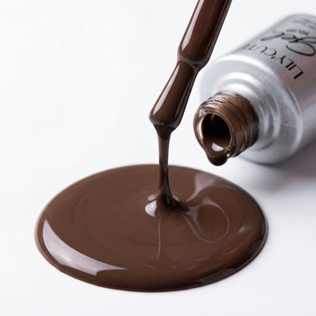 LILYCUTE Espresso Nail Gel Polish 7ml (X024) UV LED - LILYCUTE - Brush Drip