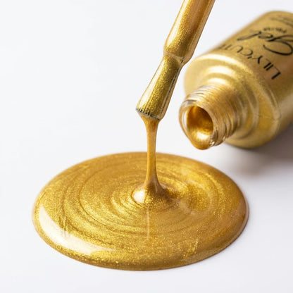 LILYCUTE Gold Nail Gel Polish 7ml (X108) UV LED - LILYCUTE - Brush Drip