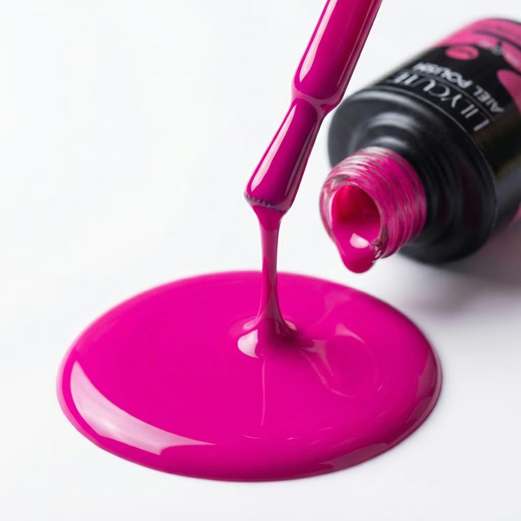 LILYCUTE Hot Magenta Nail Gel Polish 7ml (X043) UV LED - LILYCUTE - Brush Drip