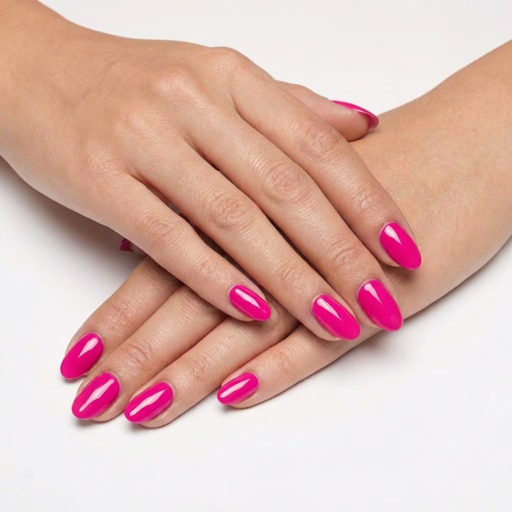 LILYCUTE Hot Pink Nail Gel Polish 7ml (X101) UV LED - LILYCUTE - Two Hands Swatch